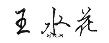 駱恆光王水花行書個性簽名怎么寫