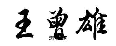 胡問遂王曾雄行書個性簽名怎么寫