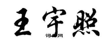 胡問遂王宇照行書個性簽名怎么寫