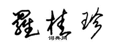 朱錫榮羅桂珍草書個性簽名怎么寫