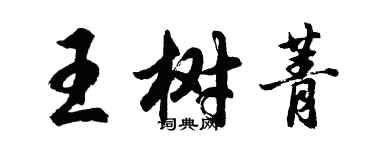 胡問遂王樹菁行書個性簽名怎么寫