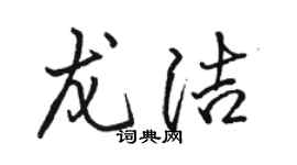 駱恆光龍潔行書個性簽名怎么寫