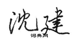 駱恆光沈建行書個性簽名怎么寫