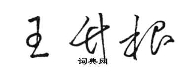 駱恆光王竹根草書個性簽名怎么寫