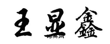 胡問遂王顯鑫行書個性簽名怎么寫