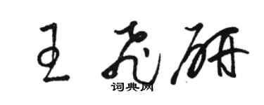 駱恆光王飛研草書個性簽名怎么寫