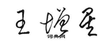 駱恆光王增星草書個性簽名怎么寫