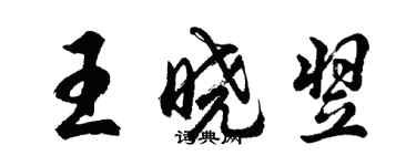 胡問遂王曉翌行書個性簽名怎么寫