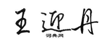 駱恆光王迎丹行書個性簽名怎么寫