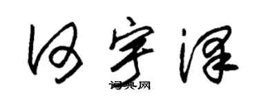 朱錫榮何宇澤草書個性簽名怎么寫