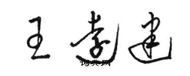 駱恆光王遠建草書個性簽名怎么寫