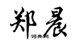 胡問遂鄭晨行書個性簽名怎么寫