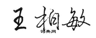 駱恆光王柏敏行書個性簽名怎么寫