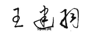 駱恆光王建羽草書個性簽名怎么寫