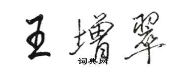 駱恆光王增翠行書個性簽名怎么寫