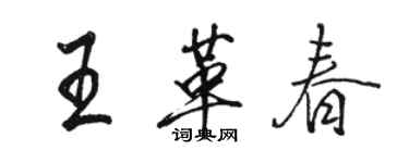 駱恆光王革春行書個性簽名怎么寫