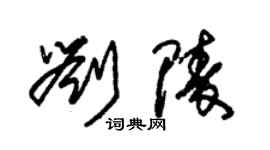 朱錫榮劉陵草書個性簽名怎么寫