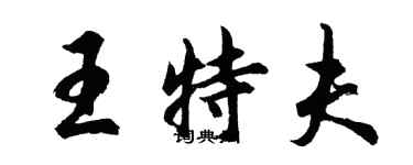 胡問遂王特夫行書個性簽名怎么寫