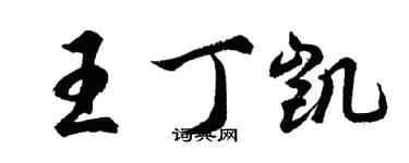 胡問遂王丁凱行書個性簽名怎么寫