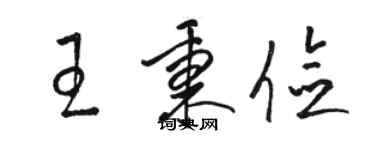 駱恆光王秉儉草書個性簽名怎么寫