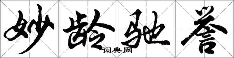 胡問遂妙齡馳譽行書怎么寫