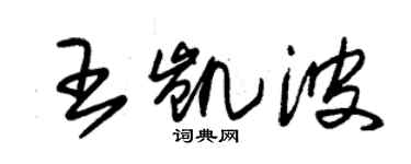 朱錫榮王凱波草書個性簽名怎么寫