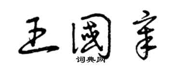 曾慶福王國章草書個性簽名怎么寫