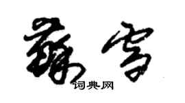 朱錫榮蘇雪草書個性簽名怎么寫