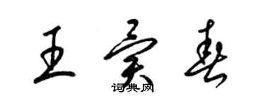 梁錦英王異春草書個性簽名怎么寫