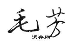 駱恆光毛芳行書個性簽名怎么寫