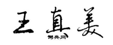 曾慶福王真美行書個性簽名怎么寫