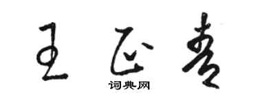 駱恆光王正青草書個性簽名怎么寫