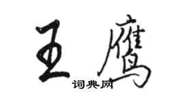 駱恆光王鷹行書個性簽名怎么寫