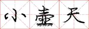 龐中華小壺天行書怎么寫