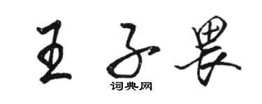 駱恆光王子畏行書個性簽名怎么寫