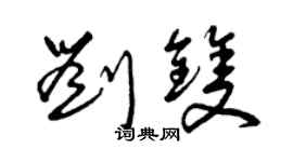 曾慶福劉雙草書個性簽名怎么寫