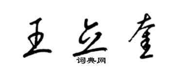 梁錦英王立奎草書個性簽名怎么寫