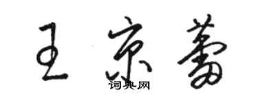 駱恆光王京蕾草書個性簽名怎么寫