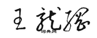 駱恆光王龍綱草書個性簽名怎么寫