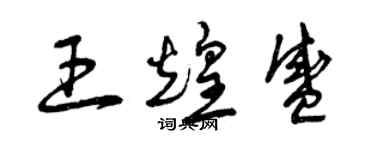 曾慶福王煌盛草書個性簽名怎么寫