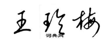 梁錦英王玲梅草書個性簽名怎么寫