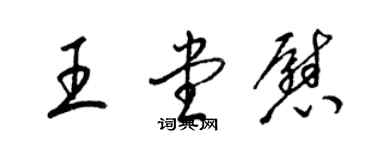 梁錦英王堂慰草書個性簽名怎么寫