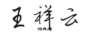 駱恆光王祥雲行書個性簽名怎么寫