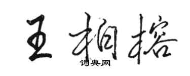 駱恆光王柏榕行書個性簽名怎么寫