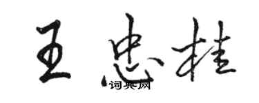 駱恆光王忠桂行書個性簽名怎么寫