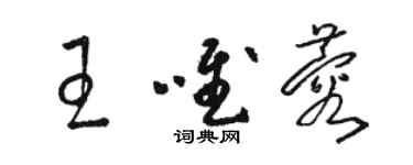 駱恆光王唯蓉草書個性簽名怎么寫