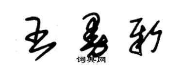 朱錫榮王曼新草書個性簽名怎么寫