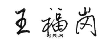 駱恆光王福崗行書個性簽名怎么寫