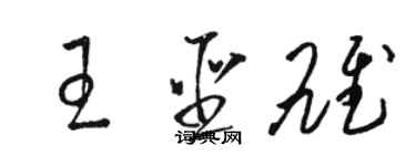 駱恆光王聖雄草書個性簽名怎么寫