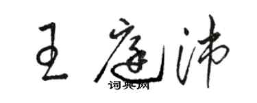 駱恆光王庭沛草書個性簽名怎么寫